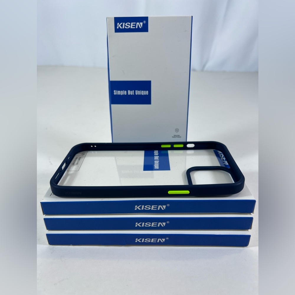KISEN - 4PC Simple But Unique iPhone 12 Pro Max Case In Navy Blue/Clear NIB